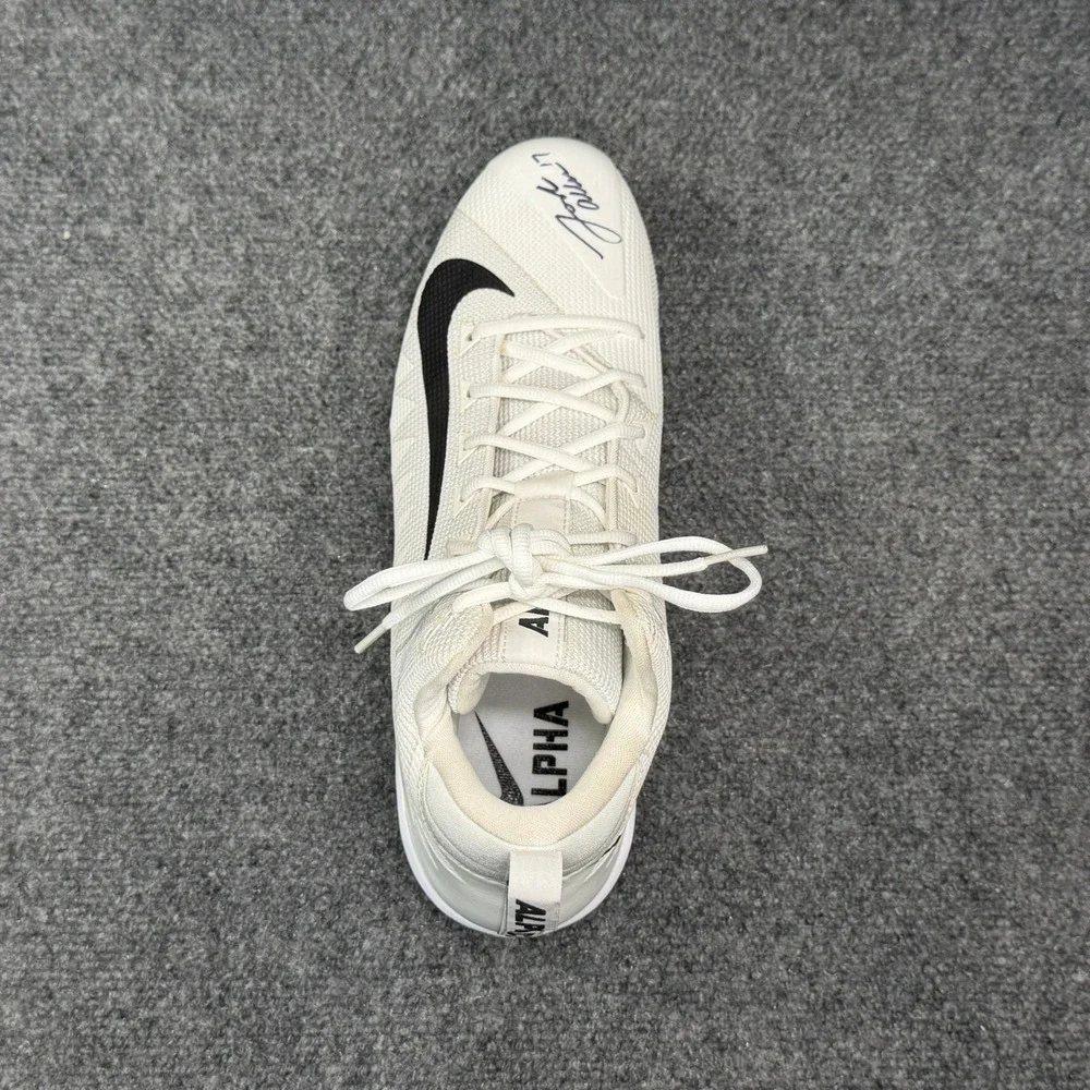 Nike Josh Allen Signed‎ Alpha Menace Pro Mid Football Cleat Men's 12 White